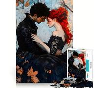Puzzle de 1000 pièces représentant Un Couple Romantique, idéal pour Adultes Jeu de réflexion Anti-anxiété, pièce de Collection aux découpes soignées (38x26cm)