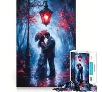 Puzzle de 1000 pièces représentant Un Couple Romantique sous Un lampadaire, idéal pour Les Adolescents Jeu intellectuel, détente mentale, découpe de qualité, Cadeau de Noël (38x52cm)