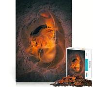 Puzzle de 1000 pièces représentant Un cratère volcanique vu du Ciel,idéal pour Les Adolescents Stimule l'esprit,Amusant,sans Espace,Assemblage Parfait,Un Loisir captivant pour des Moments de détente