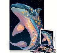 Puzzle de 1000 pièces représentant Un Dauphin orné dans l'espace, idéal pour Adultes Un Casse-tête Relaxant et Amusant à Assembler Cadeau Parfait (50x75cm)