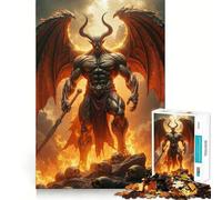 Puzzle de 1000 pièces représentant Un démon musclé avec des Ailes et Une épée, idéal pour Les Adultes Un Jeu d'exercice Mental Relaxant et Un Cadeau raffiné (38x52cm)