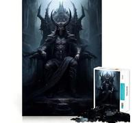Puzzle de 1000 pièces représentant Un démon mystérieux Assis, idéal pour Les Adolescents, pour développer Leur mémoire et Jouer à l'intérieur Découpe Fine, Motif Vœux du Père Noël 38x52cm