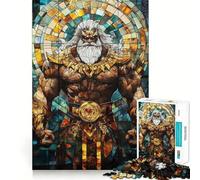 Puzzle de 1000 pièces représentant Un Dieu en vitrail, idéal pour Adultes, Jeu de logique et de réflexion, pour se détendre et se ressourcer Découpe précise Un Cadeau touchant 38x52cm