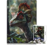 Puzzle de 1000 pièces représentant Un dilophosaure préhistorique Idéal pour des Moments de détente à la Maison Jeu de Construction Durable et précis Dimensions:38x26cm