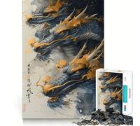 Puzzle de 1000 pièces représentant Un Dragon Asiatique Ancien,idéal pour Les Adultes Jeu de Concentration et de qualité supérieure,découpé au Laser Activité,Parfaite pour Une soirée Entre Amis