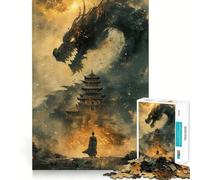 Puzzle de 1000 pièces représentant un dragon chinois ancien,idéal pour adultes Réfléchissez,entraînez-vous et jouez ! Assemblage solide,aucune pièce ne se détache Cadeau unique pour soulager le stress