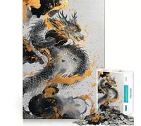 Puzzle de 1000 pièces représentant Un Dragon Chinois Ancien Jeu cognitif Amusant,Structure à emboîter précise,activité de Partage et de complicité pour Les Proches (50x75cm)