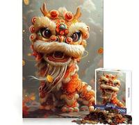 Puzzle de 1000 pièces représentant Un Dragon Chinois de Dessin animé, idéal pour Adultes Un Cadeau Parfait pour se détendre et réfléchir (38x26cm)