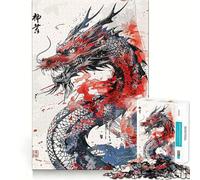Puzzle de 1000 pièces représentant Un Dragon Chinois, idéal pour Les Adolescents Jeu de logique et de réflexion apaisant, découpe précise, Cadeau de Noël (50x75cm)