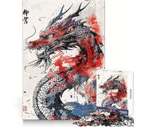 Puzzle de 1000 pièces représentant Un Dragon Chinois, idéal pour Les Adolescents Jeu de logique et de réflexion apaisant, découpe précise, Cadeau de Noël (50x75cm)
