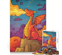 Puzzle de 1000 pièces représentant Un Dragon cracheur de feu, idéal pour la Stimulation cérébrale des Adultes, Un Loisir de qualité supérieure et Un Joli Cadeau (38x26cm)