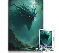 Puzzle de 1000 pièces représentant Un Dragon Fantastique dans Un Paysage Brumeux Jeu d'adresse interactif et éducatif pour Adultes Idée Cadeau Originale et significative Dimensions:38x52cm