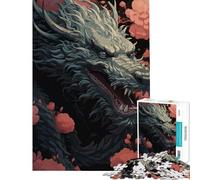 Puzzle de 1000 pièces représentant Un Dragon Japonais Dangereux Un Jeu addictif pour cultiver la Patience se détendre et développer Son Analyse et sa logique Un Cadeau Artistique idéal (38x52cm)