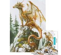 Puzzle de 1000 pièces représentant Un Dragon Mystique (Corps Entier) Difficile et Stimulant décoration intérieure Jeu Manuel pour Les 14 Ans et Plus (50x75cm)