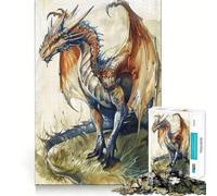 Puzzle de 1000 pièces représentant Un Dragon Mystique, idéal pour Les Adolescents Un Cadeau Classique pour développer sa mémoire, se détendre et se Relaxer (38x26cm)