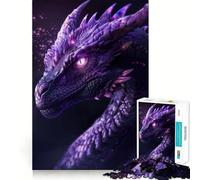 Puzzle de 1000 pièces représentant Un Dragon Violet, idéal pour Les Adolescents, Stimulant la réflexion et offrant Un Cadeau mémorable et des Bords précis (38x26cm)