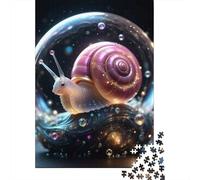Puzzle de 1000 pièces représentant Un Escargot, idéal pour Les Adultes (18+). Jeu de Puzzle Familial en Papier, Anti-Stress. Dimensions : 38 x 26 cm.