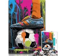 Puzzle de 1000 pièces représentant Un Football américain, Peinture à l'huile, pour Adultes, idéal comme Cadeau Stimule Le Cerveau, Jouets addictifs pour cultiver la Patience 38x26cm