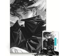 Puzzle de 1000 pièces représentant Un garçon Ange d'anime,pour Adultes,Jeu de réflexion,découpe Laser pour Un Assemblage Parfait,activité enrichissante pour Les Jours de Pluie (38x52cm)