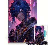 Puzzle de 1000 pièces représentant Un garçon d'anime avec Un Cache-œil,idéal pour Les Adultes Jeu de mémoire,Assemblage sûr et Solide,favorisant la création de Liens significatifs (50x75cm)