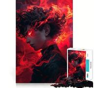 Puzzle de 1000 pièces représentant Un garçon d'anime en colère Jeu de Concentration mentale Découpe de précision Bords Lisses Jeu de Construction de Liens significatifs (38x26cm)