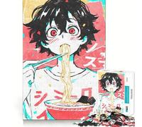 Puzzle de 1000 pièces représentant Un garçon d'anime Mangeant des Ramen Jeu Amusant pour Adultes,avec Une Technologie de découpe Laser avancée Un défi Stimulant pour Passer Le Temps 38x26cm