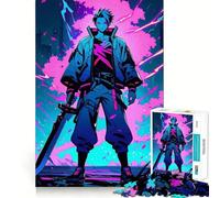 Puzzle de 1000 pièces représentant Un garçon d'anime Tenant Une Grande épée,idéal pour Les Adolescents Jeu Stimulant l'esprit,Assemblage Solide et sécurisé,activité de Partage en famille50x75cm