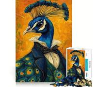 Puzzle de 1000 pièces représentant Un Gentleman Paon, idéal pour Adultes Jeu d'exercice Mental, Divertissement d'intérieur, découpe de précision, Cadeau de Noël (50x75cm)