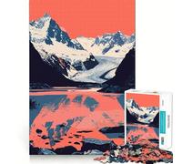 Puzzle de 1000 pièces représentant Un Glacier d'Alaska,Un Jeu d'art Naturel et Facile à Manipuler,idéal pour se détendre et Passer Un Bon Moment,ou comme Cadeau d'anniversaire Amusant (38x52cm)