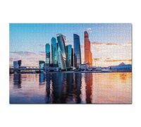 Puzzle de 1000 pièces représentant Un Gratte-Ciel de Moscou (Russie), Souvenir de Voyage, 52 x 38 cm