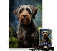 Puzzle de 1000 pièces représentant Un Griffon d'arrêt à Poil Dur idéal pour Les Adolescents développez Votre logique détendez-Vous et assemblez Vos pièces avec précision ! Un Cadeau de Noël Parfait