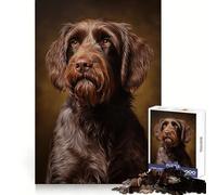 Puzzle de 1000 pièces représentant Un Griffon d'arrêt à Poil Dur, idéal pour Les Adolescents entraînement Intelligent, Passe-Temps agréable, découpe Impeccable, Surprise d'anniversaire (50x75cm)