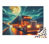 Puzzle de 1000 pièces représentant Un Gros Camion sur l'autoroute.en Carton recyclé.Idéal se détendre et Passer Un Moment agréable.Parfait Adultes et Couples.Niveau avancé.Dimensions:38x26cm.