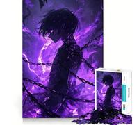 Puzzle de 1000 pièces représentant Un Guerrier Anime enchaîné,Un Jeu de Construction aux Bords Fins,Une activité intellectuelle stimulante et relaxante,Un Cadeau Amusant pour Noël (38x52cm)