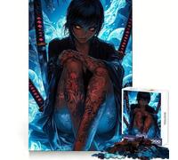 Puzzle de 1000 pièces représentant Un Guerrier Anime tatoué, idéal pour Les Adolescents Un Jeu de réflexion Relaxant et de qualité, Un Cadeau Parfait 38x52cm