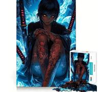 Puzzle de 1000 pièces représentant Un Guerrier Anime tatoué, idéal pour Les Adolescents Un Jeu de réflexion Relaxant et de qualité, Un Cadeau Parfait 38x52cm