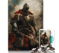 Puzzle de 1000 pièces représentant Un Guerrier Chevalier médiéval, idéal pour Les Adultes et Les familles (38x26cm)