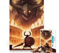 Puzzle de 1000 pièces représentant Un Guerrier Face à Un démon Colossal Jeu de réflexion pour Adultes Découpe Laser pour Un Assemblage Parfait Activité enrichissante pour Les Jours de Pluie (50x75cm)