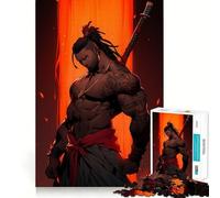 Puzzle de 1000 pièces représentant Un Guerrier musclé avec Katana et Tatouages, idéal pour Adultes Jeu de réflexion et de détente Découpe précise Liste de souhaits du Père Noël (38x26cm)