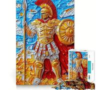 Puzzle de 1000 pièces représentant Un Guerrier Romain, idéal pour Les Adolescents Décoration Murale apaisante et Amusante aux découpes nettes (38x26cm)