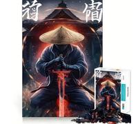 Puzzle de 1000 pièces représentant Un Guerrier samouraï à l'épée Lumineuse (38x26cm), Un Jouet Intelligent et Amusant à Utiliser chez soi