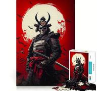 Puzzle de 1000 pièces représentant Un Guerrier samouraï à tête de Mort, idéal pour Les Adolescents Un Jeu Stimulant et Amusant, avec des découpes précises Un Cadeau Parfait pour Les fêtes (38x52cm)