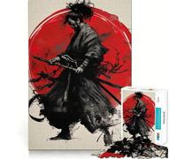 Puzzle de 1000 pièces représentant Un Guerrier samouraï aux Doubles épées, idéal pour Les Adolescents Jeu de logique et de Construction, Anti-Stress, découpe Lisse, Cadeau mémorable (38x26cm)