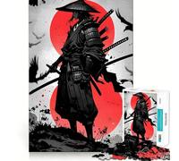 Puzzle de 1000 pièces représentant Un Guerrier samouraï avec Katana et Oiseaux, idéal pour Adultes Jeu de réflexion et de Loisirs créatifs Découpe Fine Cadeau de Noël idéal (38x26cm)