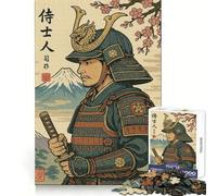 Puzzle de 1000 pièces représentant un guerrier samouraï avec le mont Fuji, idéal pour les adolescents un jeu de réflexion apaisant et stimulant, une idée cadeau de Noël de qualité supérieure (38x26cm)