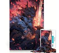 Puzzle de 1000 pièces représentant Un Guerrier samouraï avec Son épée, idéal pour Adultes Jeu Intelligent et Amusant, Bords Lisses, Cadeau Parfait pour Les fêtes (50x75cm)