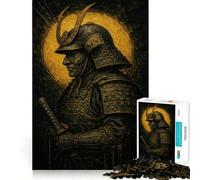 Puzzle de 1000 pièces représentant Un Guerrier samouraï en Armure avec Une épée, idéal pour Les Adolescents Jeu de logique et de réflexion, Simple et Amusant, Bords Lisses, Cadeau élégant (50x75cm)