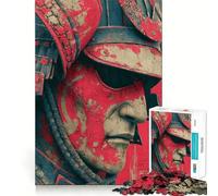 Puzzle de 1000 pièces représentant Un Guerrier samouraï en Gros Plan idéal pour Adultes Stimule la mémoire Offre Un Divertissement paisible et Une découpe de qualité supérieure Cadeau mémorable