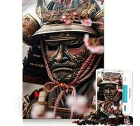 Puzzle de 1000 pièces représentant Un Guerrier samouraï en Gros Plan, idéal pour Les Adultes Jeu de réflexion Anti-anxiété, pièce de Collection aux découpes soignées (50x75cm)