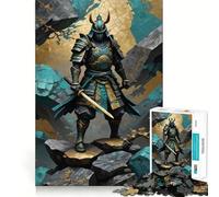 Puzzle de 1000 pièces représentant Un Guerrier samouraï en kintsugi, idéal pour Les Adultes, pour stimuler la mémoire, se divertir à la Maison et décorer Un Mur (50x75cm)